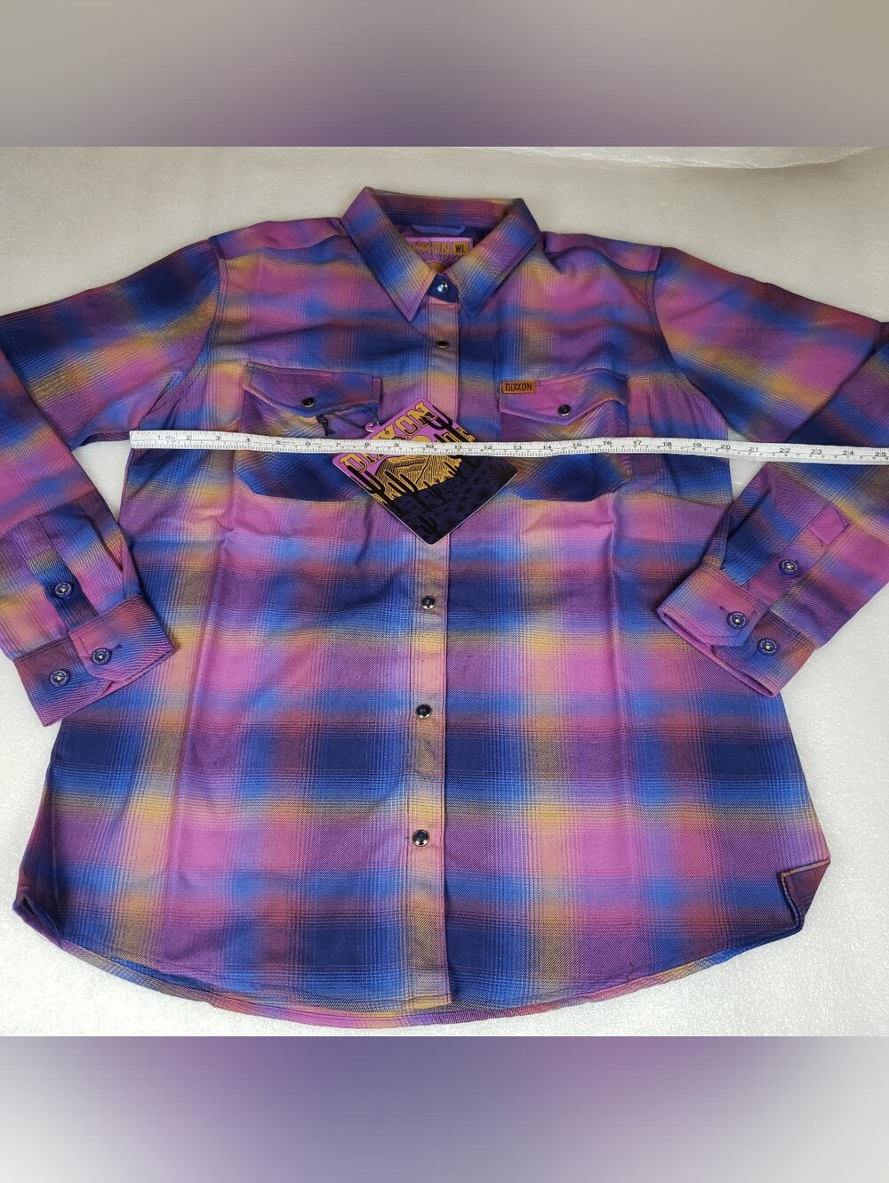 Nwt Women's Large Dixxon “DESERT MORNINGS” WOMEN’S Flannel Shirt - Picture 7 of 12